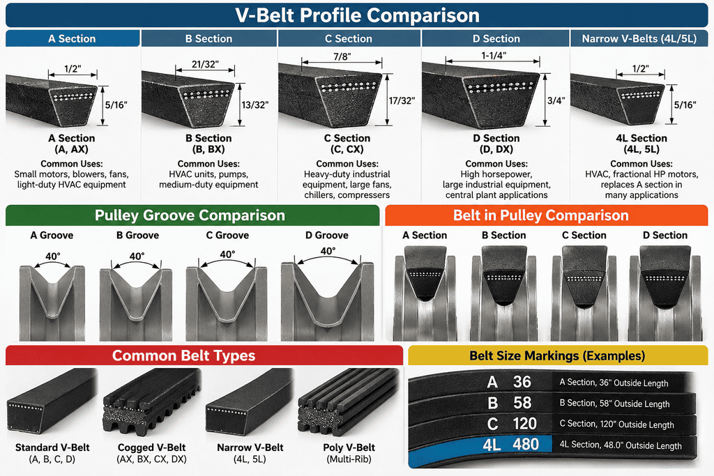 v-belt comparison
